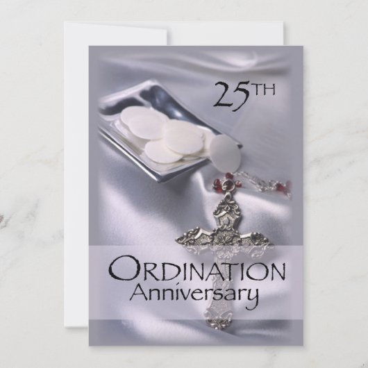 Invitation pour le 25e anniversaire d'Ordination (Devant)