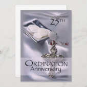 Invitation pour le 25e anniversaire d'Ordination (Devant / Derrière)