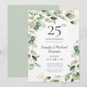 Invitation pour le 25e anniversaire Eucalyptus (Devant / Derrière)