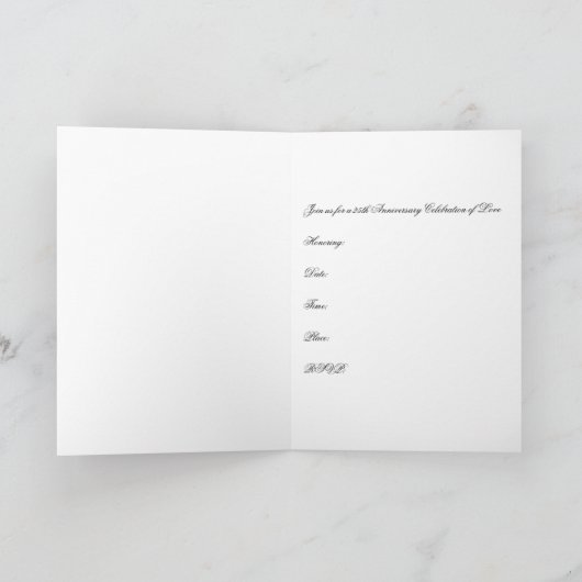 Invitation pour le 25e anniversaire -- Fleurs d'ar (Intérieur)