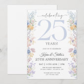 Invitation pour le 25e anniversaire floral avec ph (Devant / Derrière)