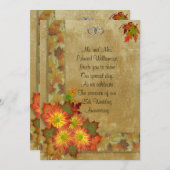 Invitation pour le 25e anniversaire thème Automne (Devant / Derrière)