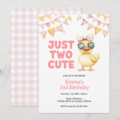 Invitation pour le 2e anniversaire de Canard Jaune (Devant / Derrière)