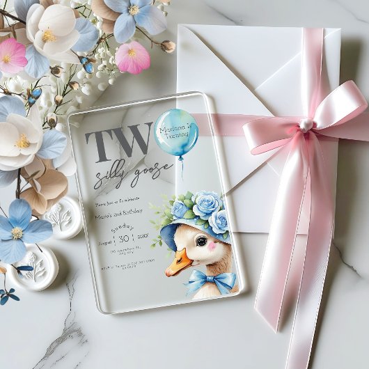Invitation pour le 2e anniversaire de Two Silly Go