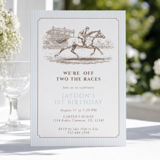 Invitation pour le 2e anniversaire de Two the Race