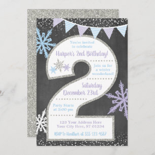 Invitation pour le 2e anniversaire de Winter Wonde