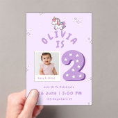 Invitation pour le 2ème anniversaire de Bébé Fille (In situ (ordinateur de poche))
