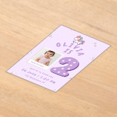 Invitation pour le 2ème anniversaire de Bébé Fille (Poser)