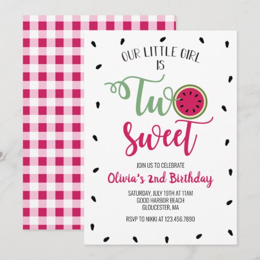Invitation pour le 2ème anniversaire de Deux Pastè (Devant / Derrière)