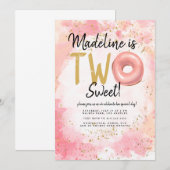 Invitation pour le 2ème anniversaire de Donut (Devant / Derrière)