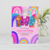 Invitation pour le 2ème anniversaire de fille (Debout devant)