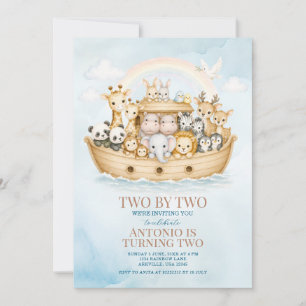 Invitation pour le 2ème anniversaire de garçon - L