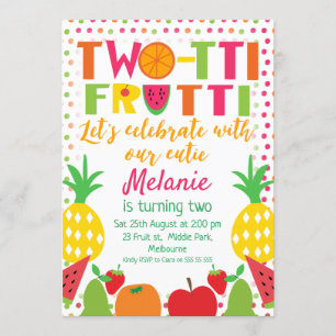 Invitation pour le 2ème anniversaire de Girls Two-