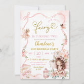 Invitation pour le 2ème anniversaire de la fée (Devant)