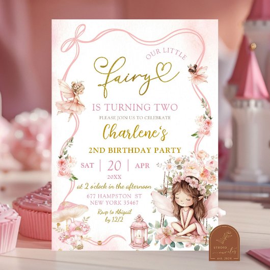 Invitation pour le 2ème anniversaire de la fée
