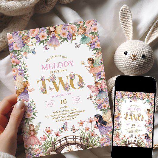Invitation pour le 2ème anniversaire de la fleur f