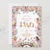 Invitation pour le 2ème anniversaire de la fleur f (Devant)