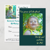 Invitation pour le 2ème anniversaire d'Emma #2 (Devant / Derrière)