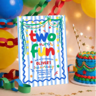 Invitation pour le 2ème anniversaire d'un garçon :