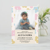 Invitation pour le 2ème anniversaire Rétro Fleurs (Debout devant)