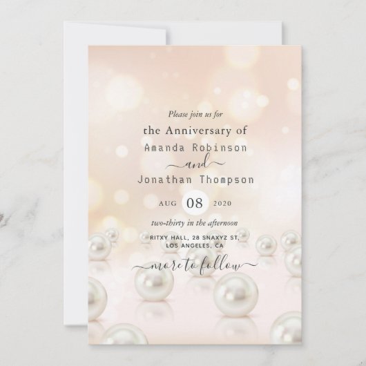 Invitation pour le 30e anniversaire de mariage de  (Devant)