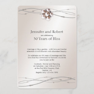 Invitation pour le 30e anniversaire de mariage de