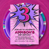 Invitation pour le 3e anniversaire de Superhero Gi