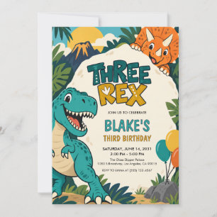 Invitation pour le 3e anniversaire de Three Rex Di