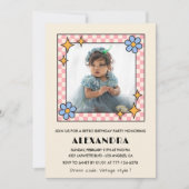 Invitation pour le 3ème anniversaire Retro Groovy  (Devant)