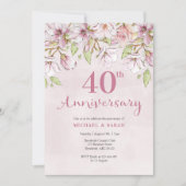 Invitation pour le 40e anniversaire de mariage Fle (Devant)
