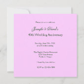Invitation pour le 40e anniversaire de mariage Ros (Dos)