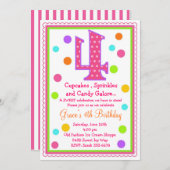 Invitation pour le 4e anniversaire de Sweet Surpri (Devant / Derrière)