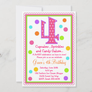 Invitation pour le 4e anniversaire de Sweet Surpri