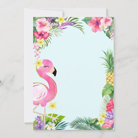 Invitation pour le 4e anniversaire d'été tropical (Dos)