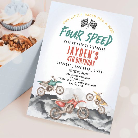 Invitation pour le 4e anniversaire d'un garçon ave