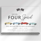 Invitation pour le 4e anniversaire Need Four Speed