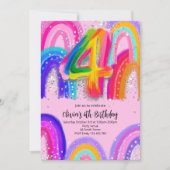 Invitation pour le 4ème anniversaire (Devant)
