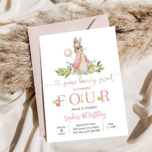 Invitation pour le 4ème anniversaire de Bunny Flor