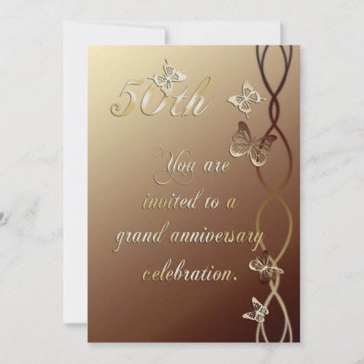 Invitation pour le 50e anniversaire (Devant)