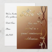 Invitation pour le 50e anniversaire (Devant / Derrière)