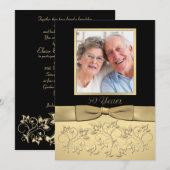 Invitation pour le 50e anniversaire avec encart ph (Devant / Derrière)