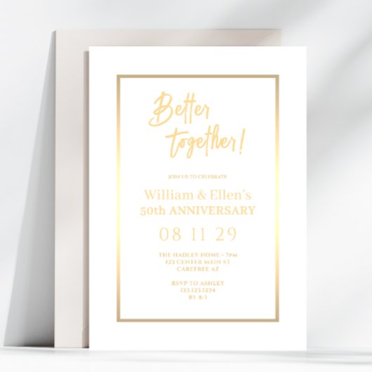Invitation pour le 50e anniversaire Better Togethe