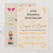 Invitation pour le 50e anniversaire | Célébration (Devant / Derrière)