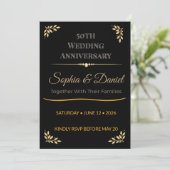 Invitation pour le 50e anniversaire | Célébration (Debout devant)