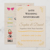 Invitation pour le 50e anniversaire | Célébration (Devant / Derrière)