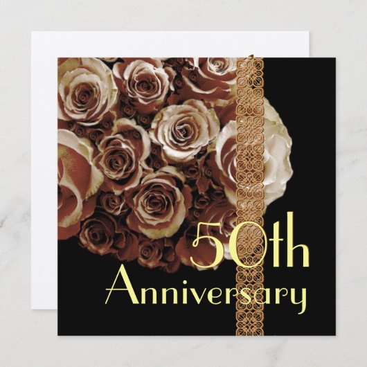 Invitation pour le 50e anniversaire - CHOCOLAT (Devant / Derrière)