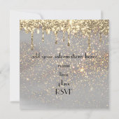 invitation pour le 50e anniversaire de faux sparkl (Dos)