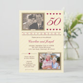 Invitation pour le 50e anniversaire de l'Mariage (Debout devant)