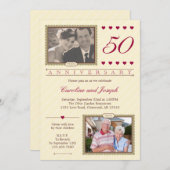 Invitation pour le 50e anniversaire de l'Mariage (Devant / Derrière)