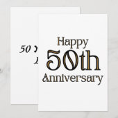 Invitation pour le 50e Anniversaire de Mariage (Devant / Derrière)